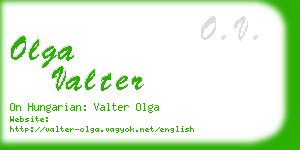 olga valter business card